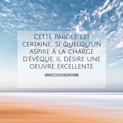 1 Timothée 3:1 Verset biblique expliqué