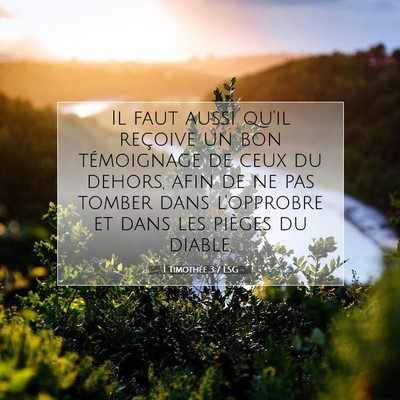 1 Timothée 3:7 Verset biblique expliqué