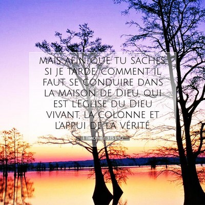 1 Timothée 3:15 LSG Image du verset biblique