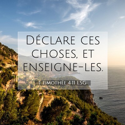 1 Timothée 4:11 LSG Image du verset biblique