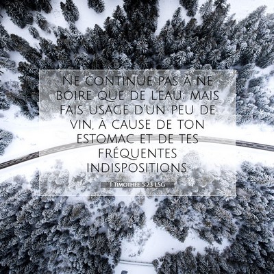 1 Timothée 5:23 LSG Image du verset biblique