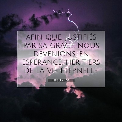 Tite 3:7 LSG Image du verset biblique