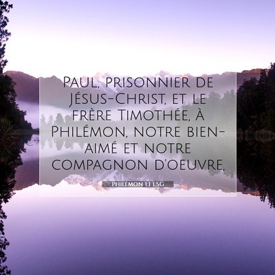 Philémon 1:1 Verset biblique expliqué