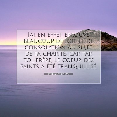 Philémon 1:7 Verset biblique expliqué