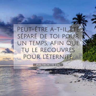 Philémon 1:15 Verset biblique expliqué