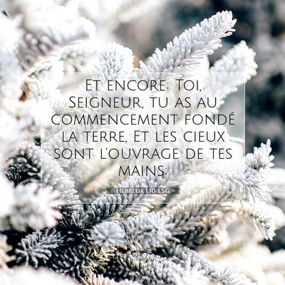 Hébreux 1:10 LSG Image du verset biblique