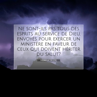 Hébreux 1:14 LSG Image du verset biblique