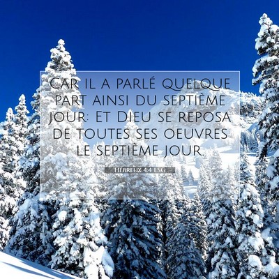 Hébreux 4:4 Verset biblique expliqué