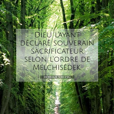 Hébreux 5:10 Verset biblique expliqué