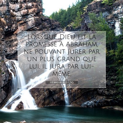 Hébreux 6:13 LSG Image du verset biblique