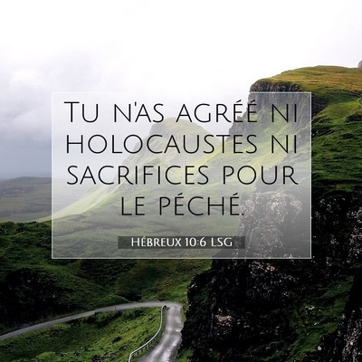 Hébreux 10:6 LSG Image du verset biblique