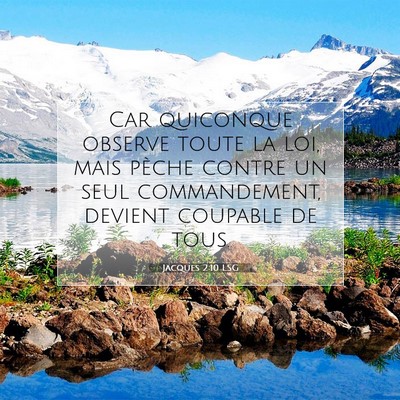 Jacques 2:10 LSG Image du verset biblique