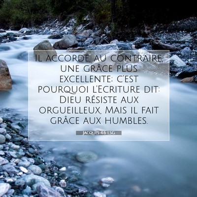 Jacques 4:6 LSG Image du verset biblique