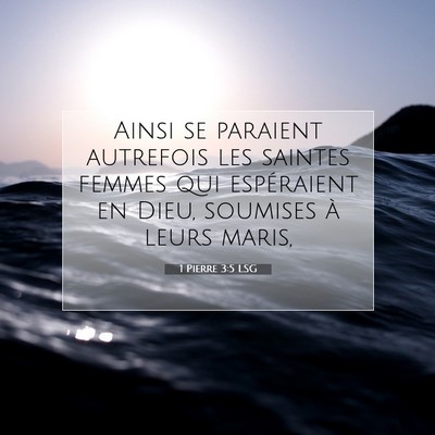 1 Pierre 3:5 LSG Image du verset biblique