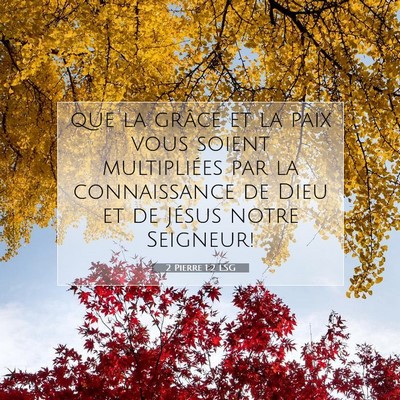 2 Pierre 1:2 LSG Image du verset biblique