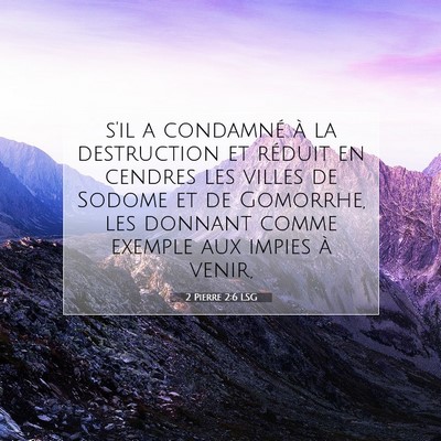 2 Pierre 2:6 LSG Image du verset biblique