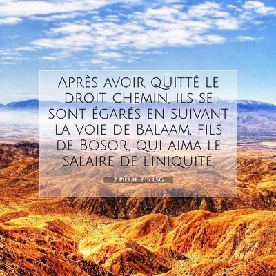 2 Pierre 2:15 Verset biblique expliqué