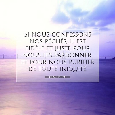 1 Jean 1:9 LSG Image du verset biblique