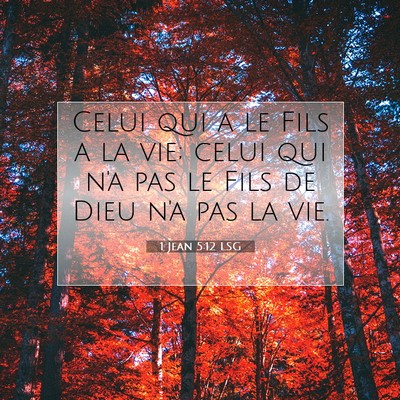 1 Jean 5:12 LSG Image du verset biblique