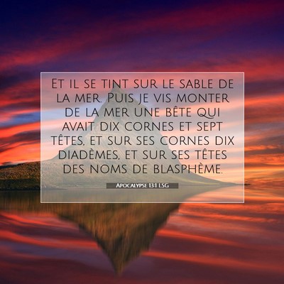 Apocalypse 13:1 LSG Image du verset biblique