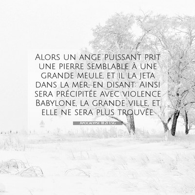 Apocalypse 18:21 Verset biblique expliqué