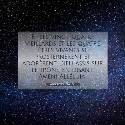 Apocalypse 19:4 Verset biblique expliqué